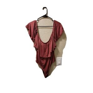 NWT ELH Studio Off The Shoulder Bodysuit Brown Size XL